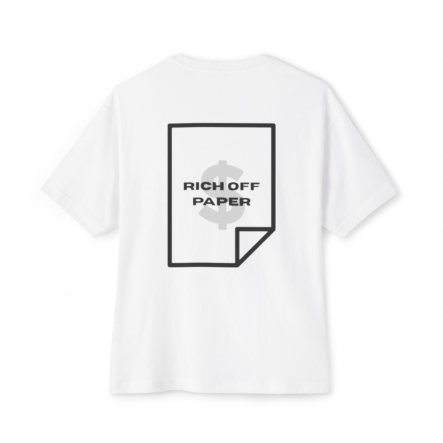 RICH OFF PAPER BOXY TEE